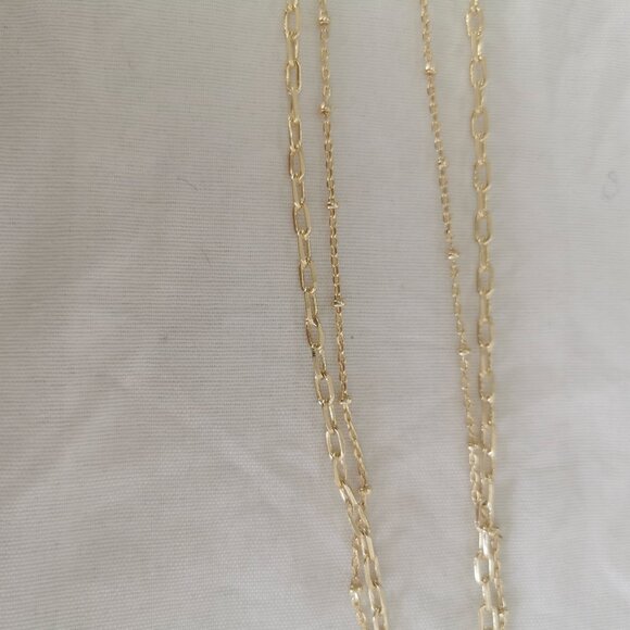 Kendra Scott Alexandria Clear Rock Crystal Gold Necklace - Picture 3 of 4